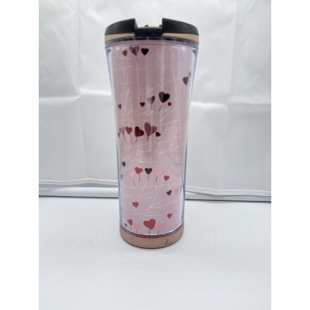 Valentines Day 2009 Pink Red Hearts Starbucks 16oz Travel Coffee Tumbler - Picture 8 of 16